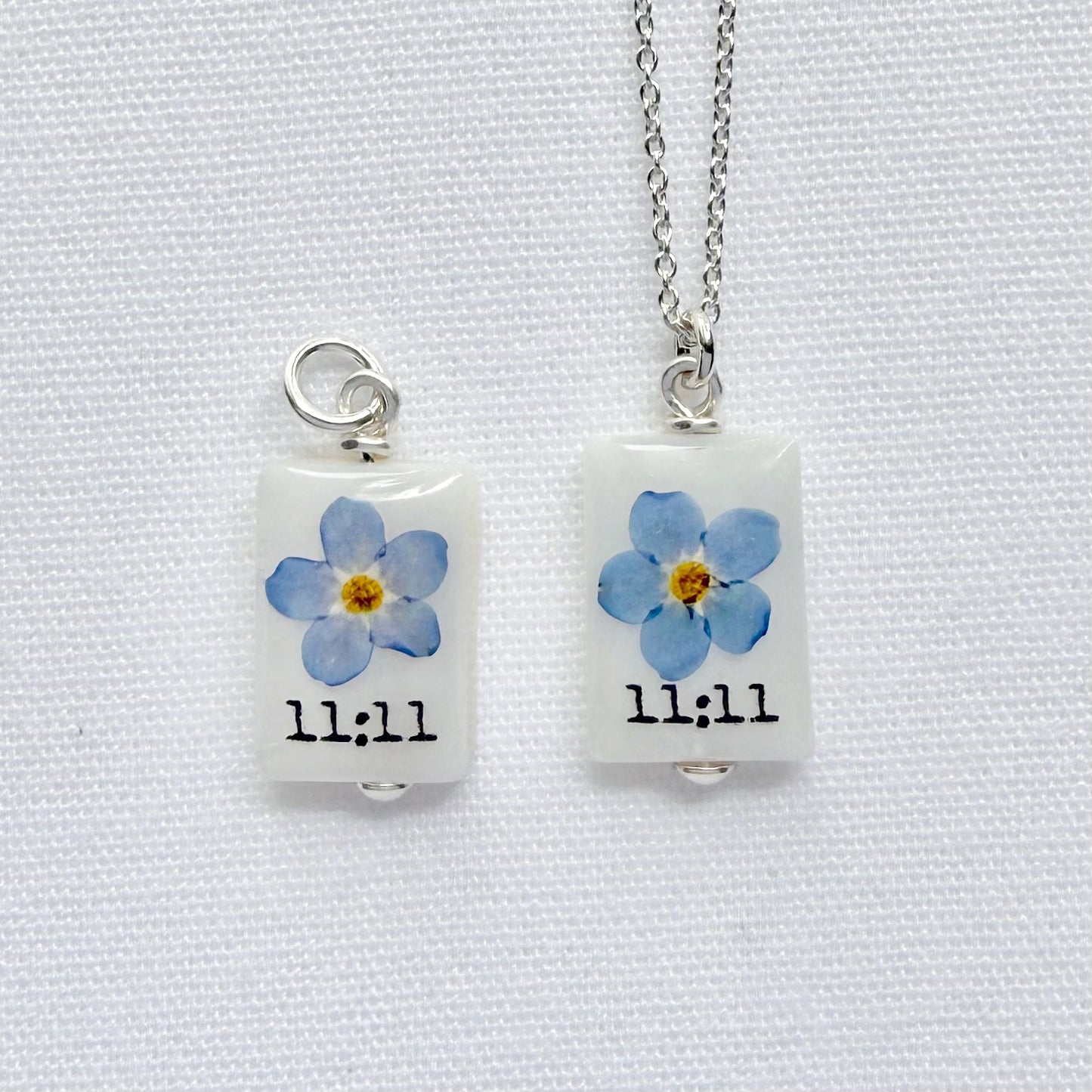 Forget me not 11:11 pendant and necklace