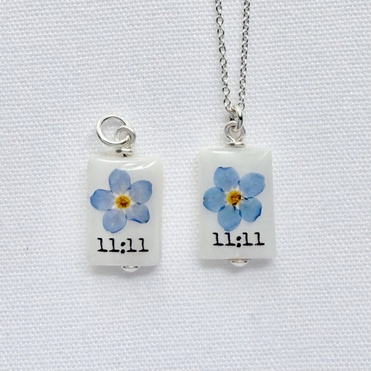 Forget me not 11:11 pendant and necklace