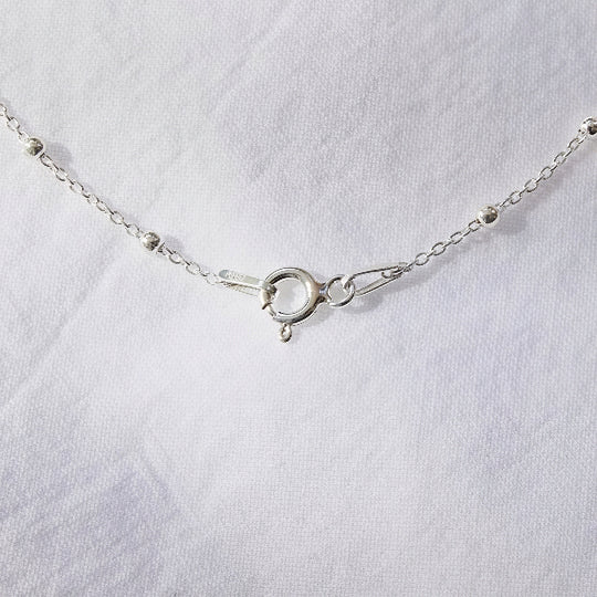California Palm tree on sterling silver ball chain