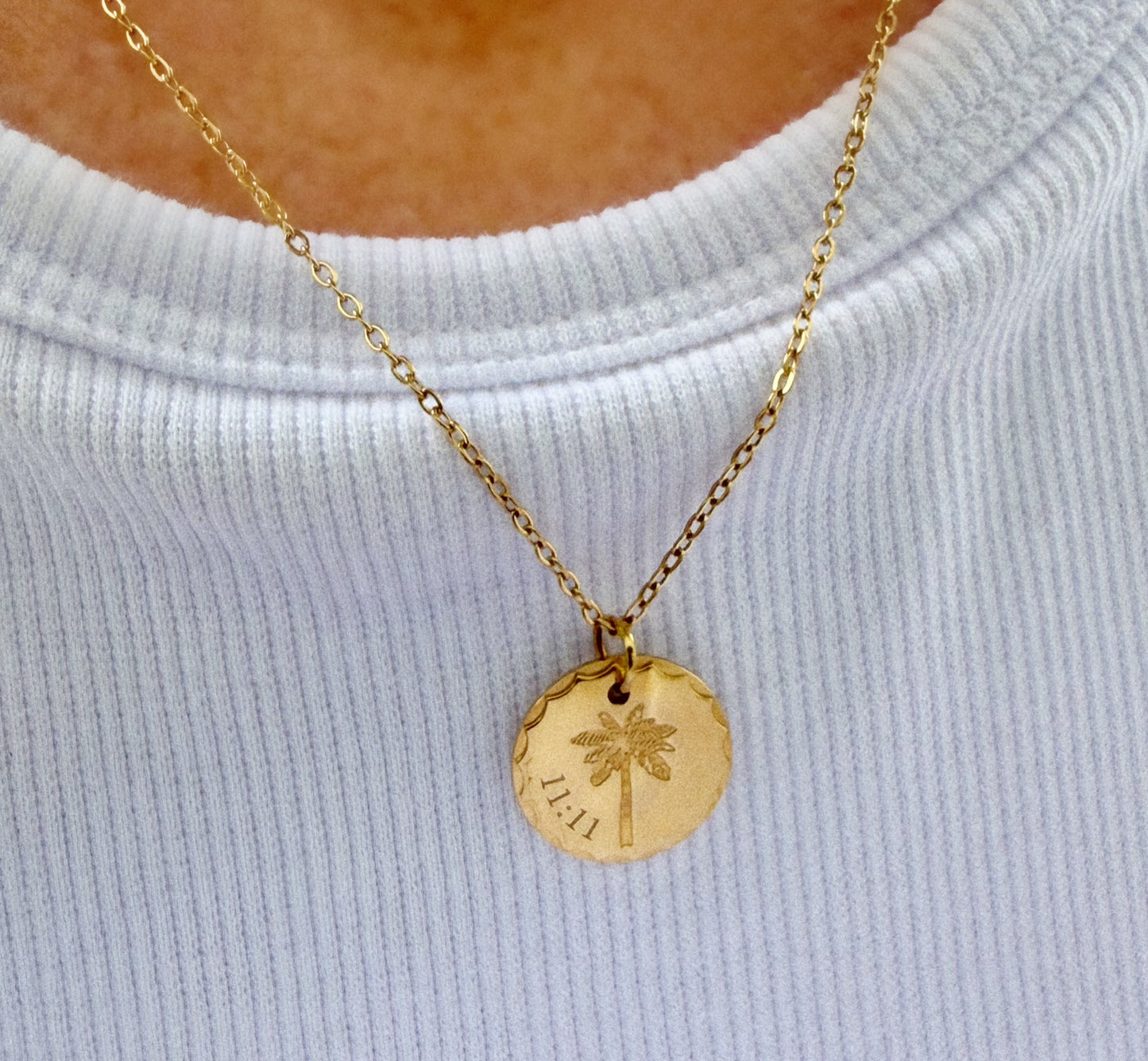 11:11 Sunlit Palm necklace