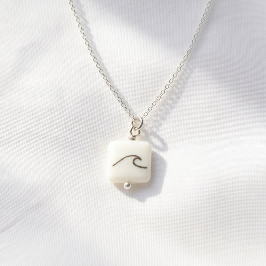 Wave necklace sterling silver
