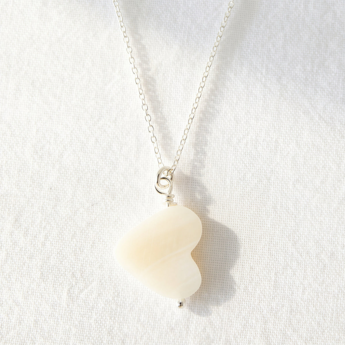 Collier coeur en argent sterling