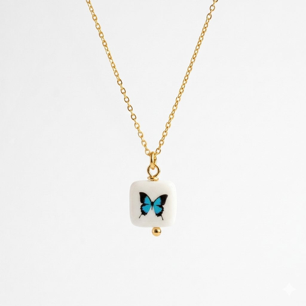 Ulysses Butterfly on Gold Fine Chain