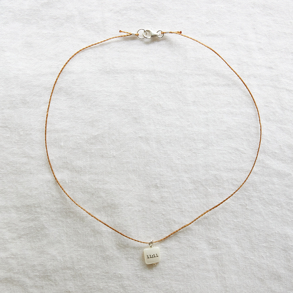 11:11 cord necklace sterling silver