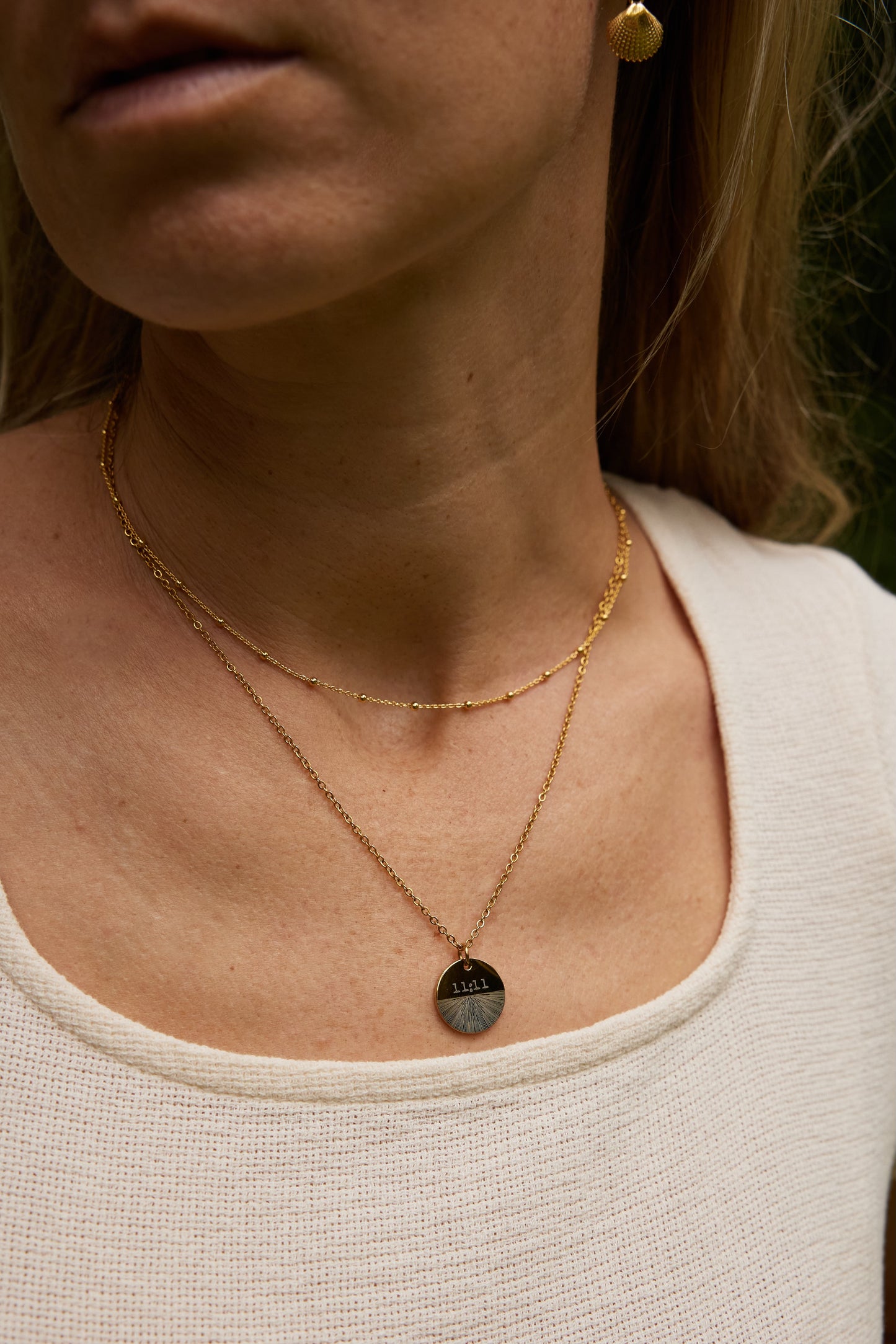 11:11 Pendant 18k Gold plated