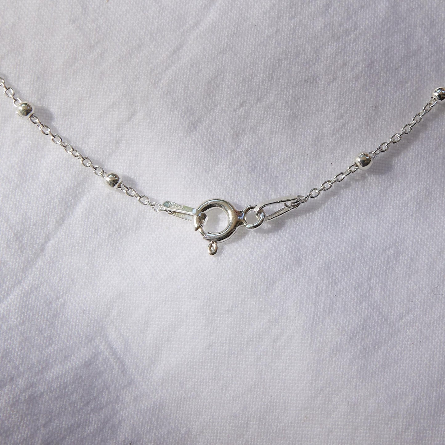 Square palm tree on sterling silver ball chain