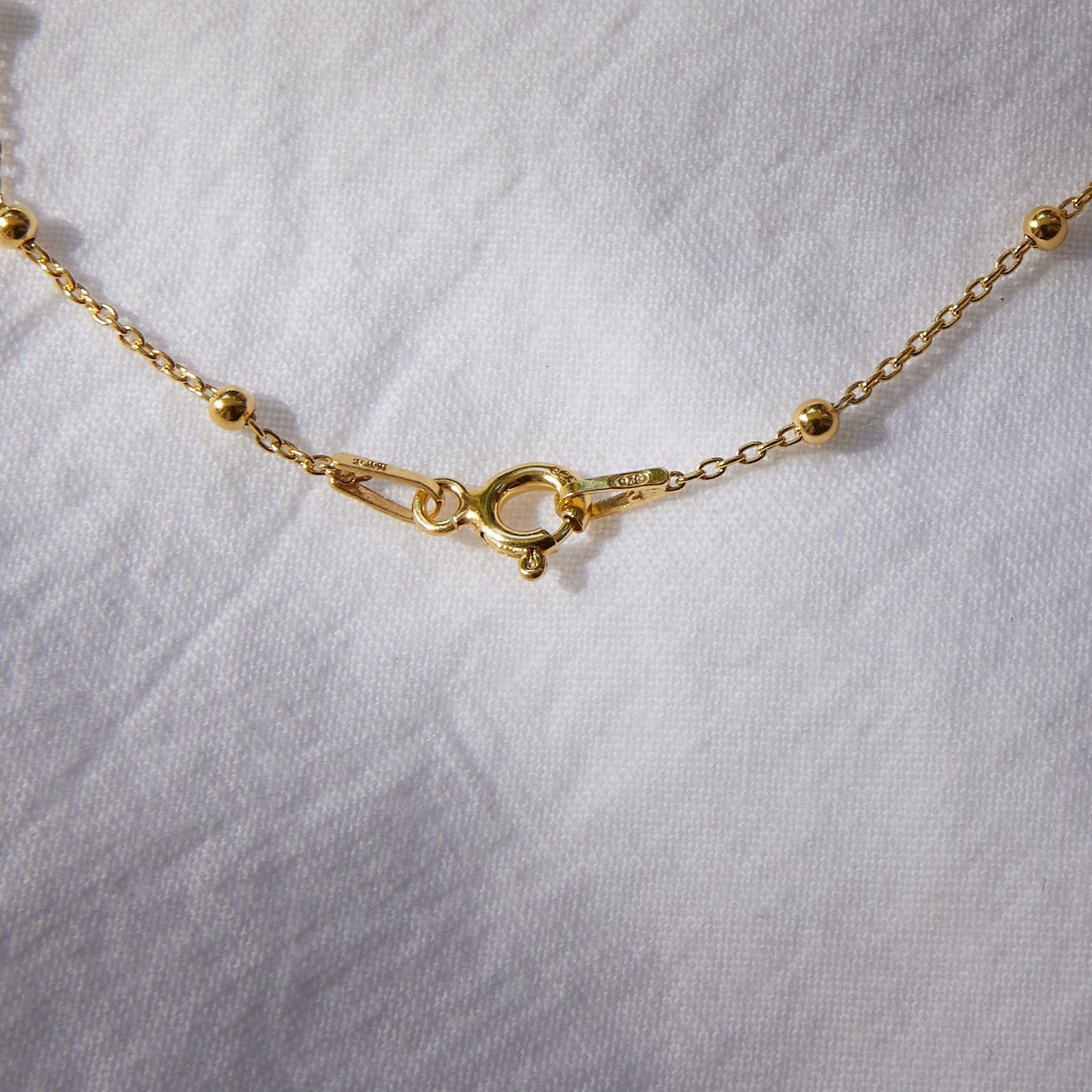 Pearl on 24k Gold plated ball chain