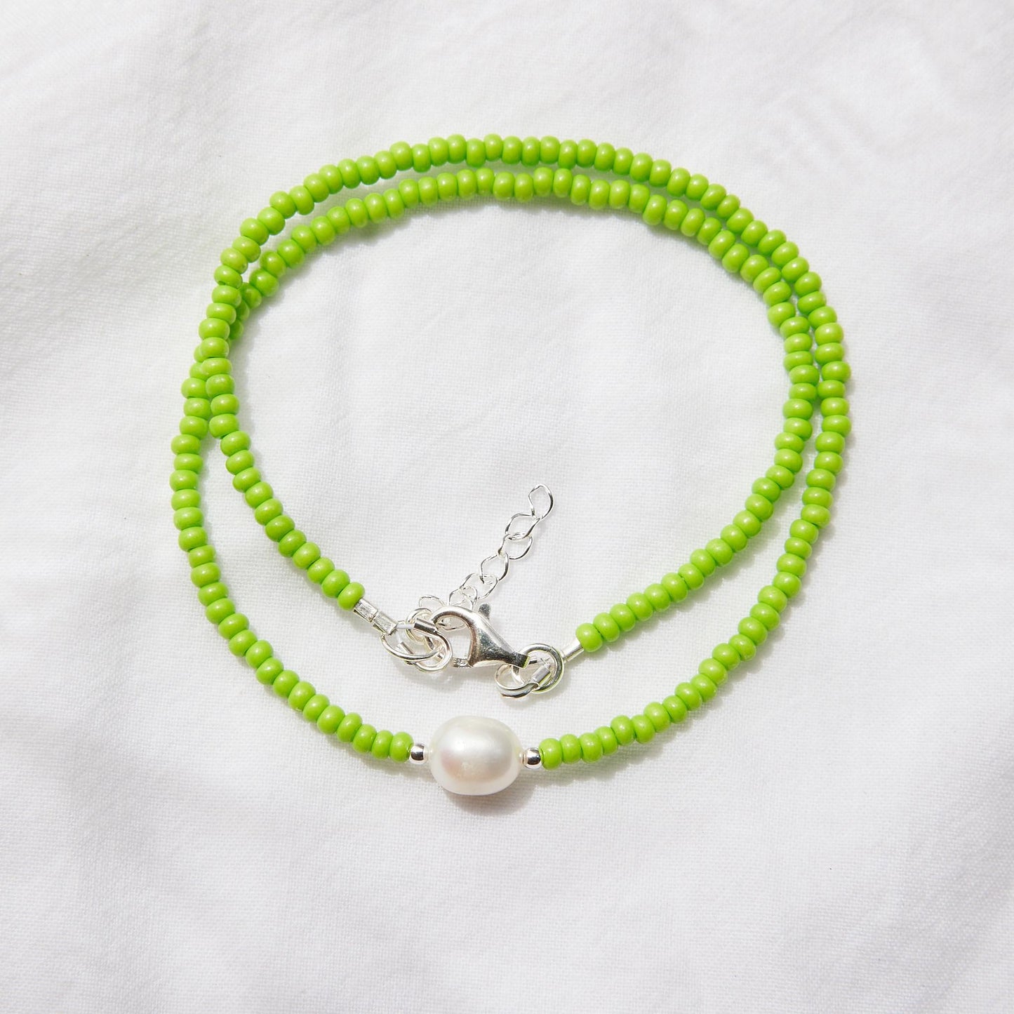 Lime Green love necklace