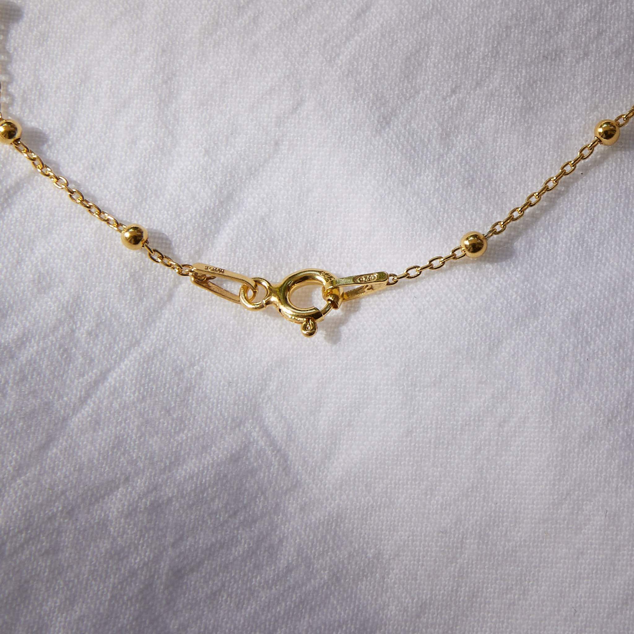 Gold plated online evil eye necklace