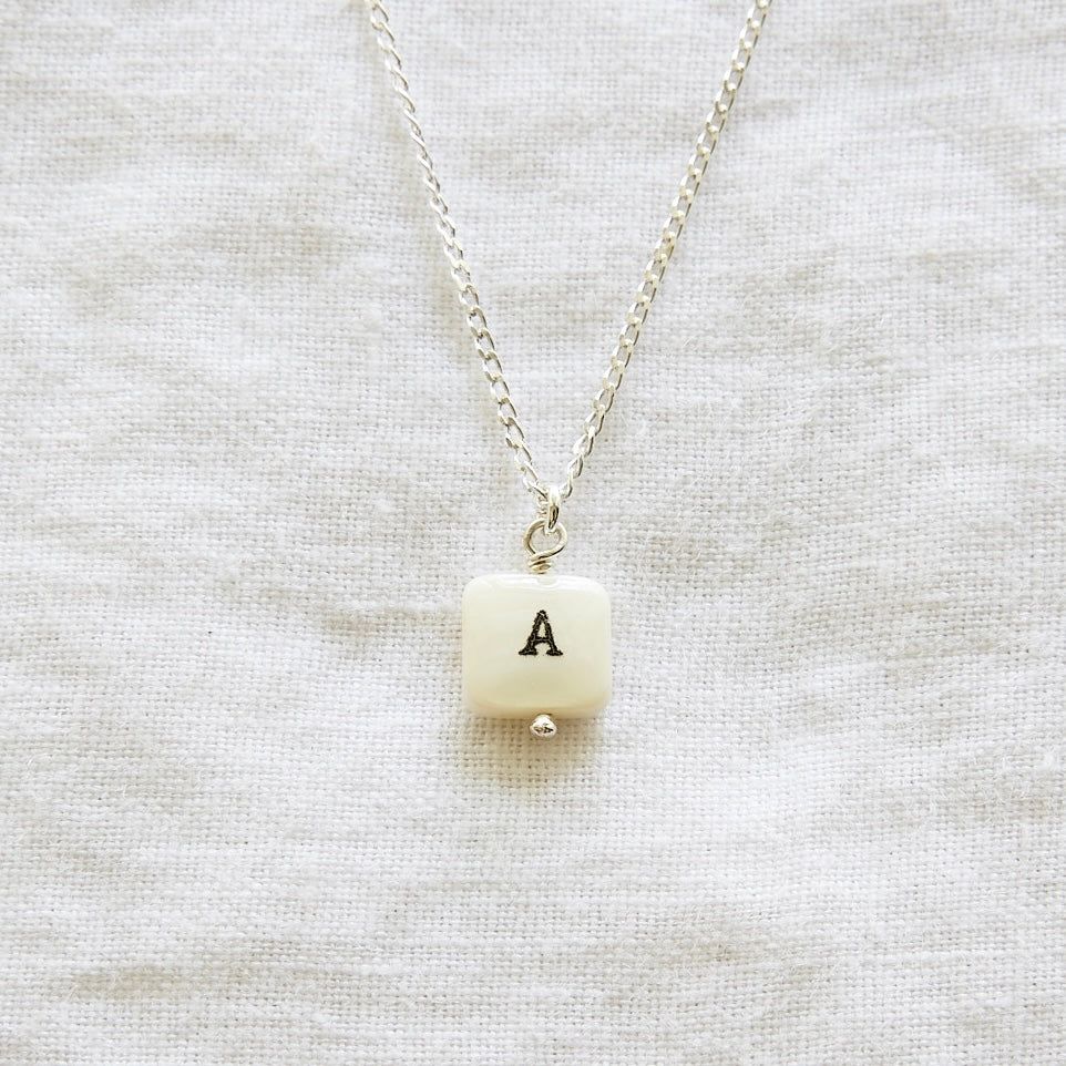 Petite Letter Necklace Sterling Silver