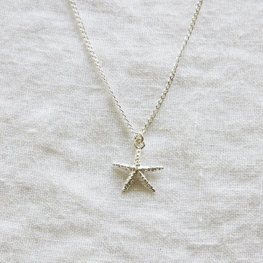 Collier étoile de mer en argent sterling