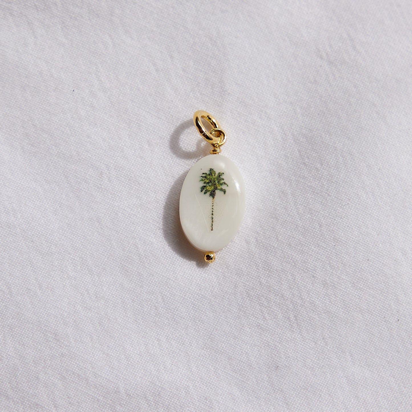 Palm Tree small oval pendant