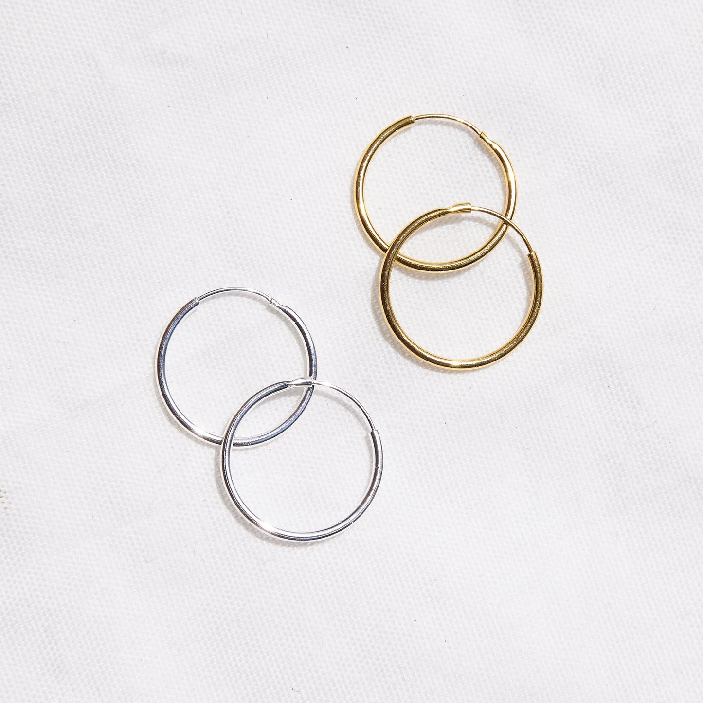 Hoops 24K Gold double plated sterling silver