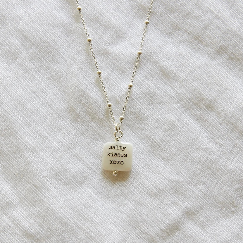 Salty kisses xoxo ball chain necklace