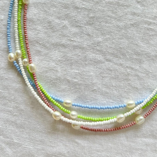Pastel Pearl Necklaces