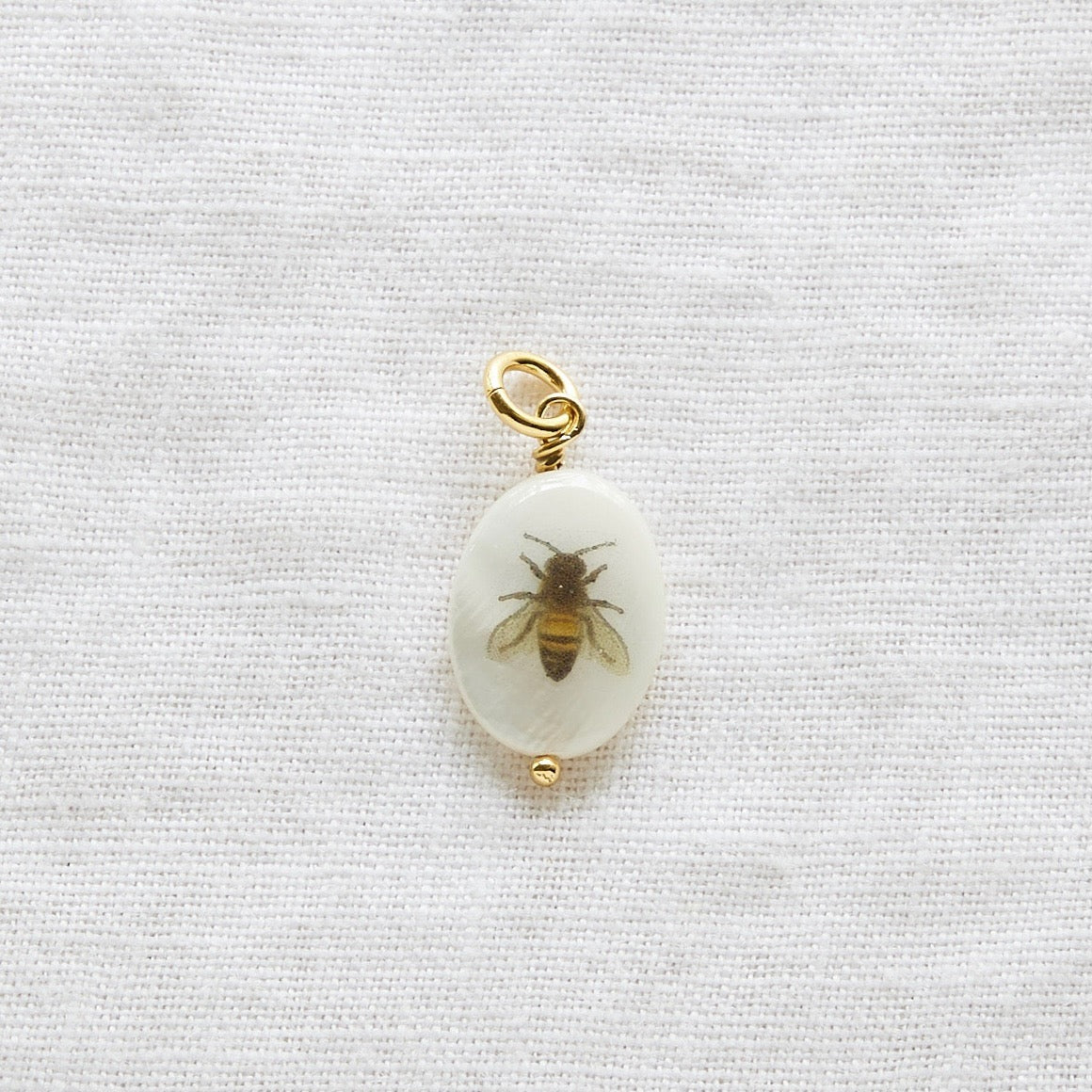 Bee oval pendant