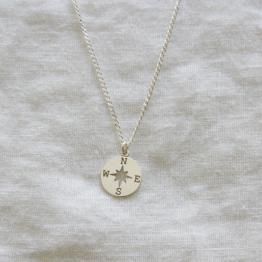 Compass Necklace sterling silver