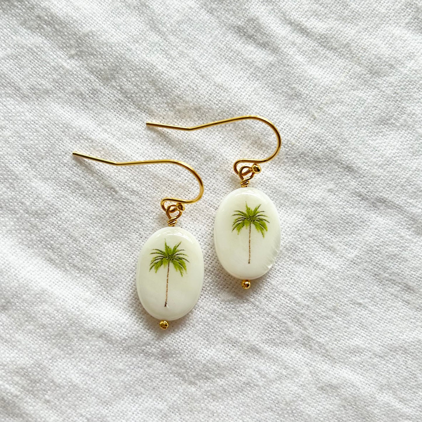 California palm hook earrings