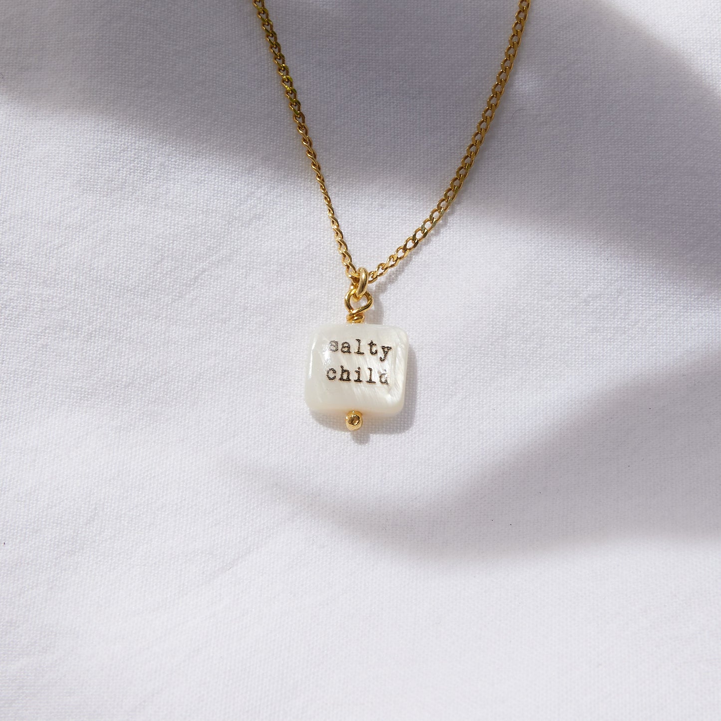 Salty Child Necklace 24k Gold Plated sterling silver