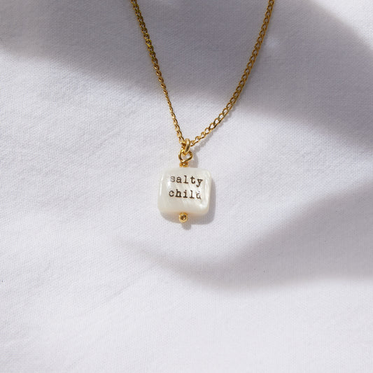 Salty Child Necklace 24k Gold Plated sterling silver