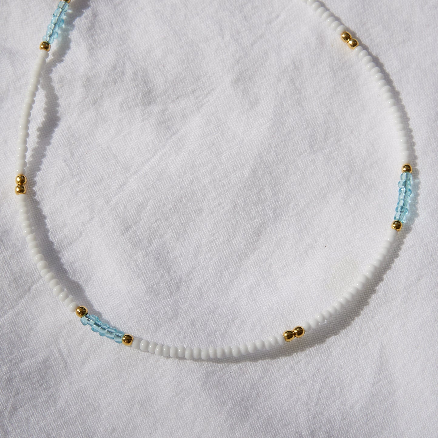 Seablue beaded necklace