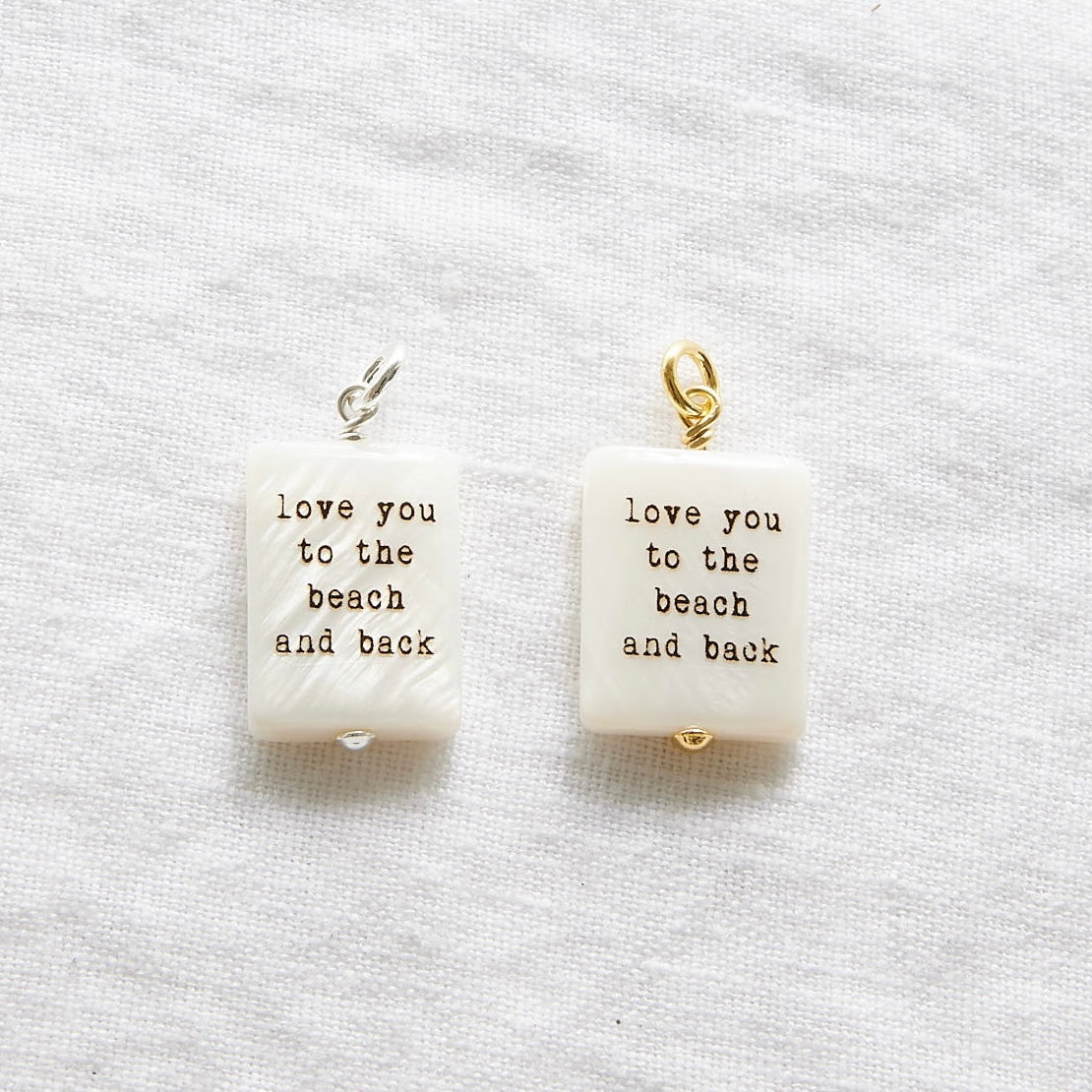 Love you to the beach and back pendant