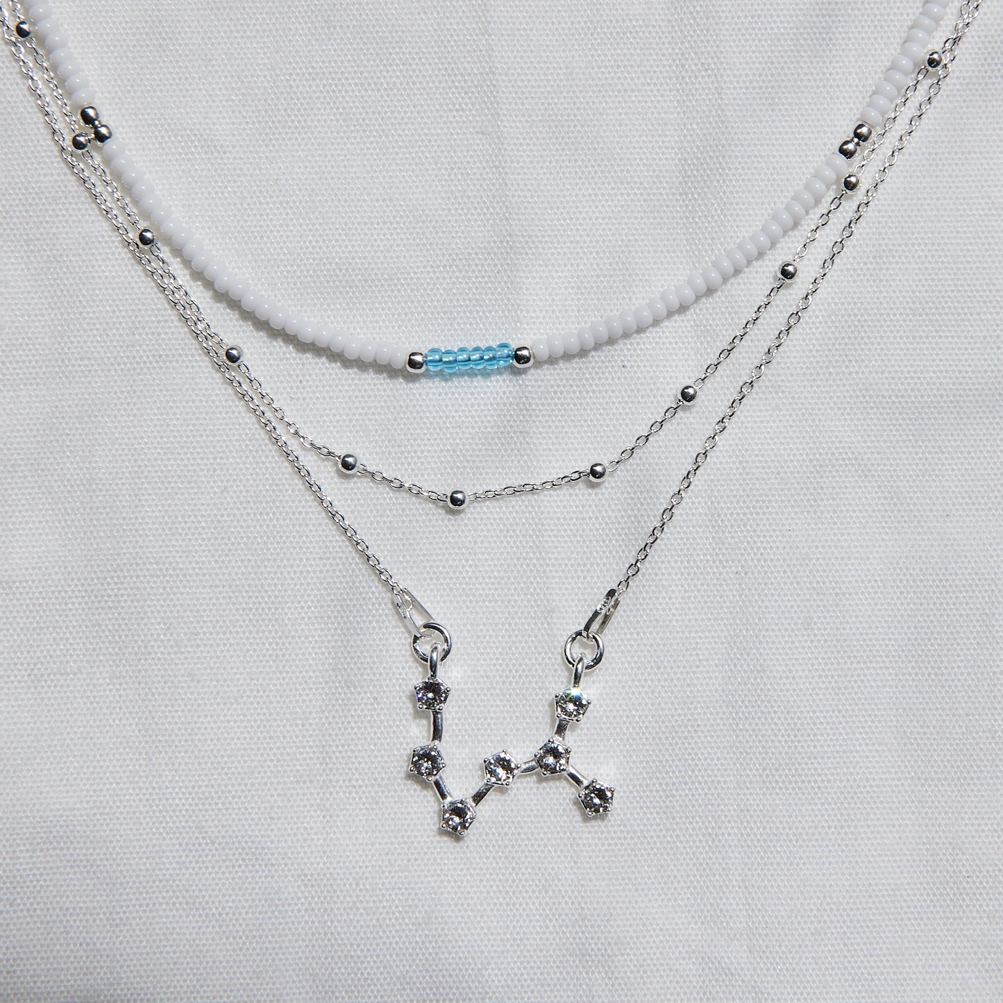 Seablue beaded necklace